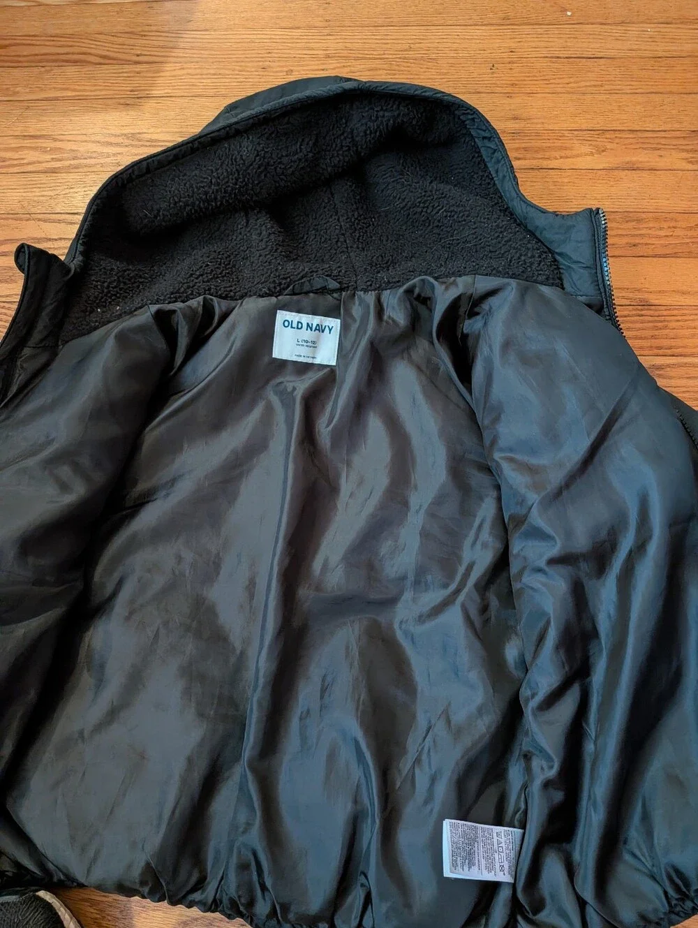 Old Navy Black Hooded Puffer Jacket